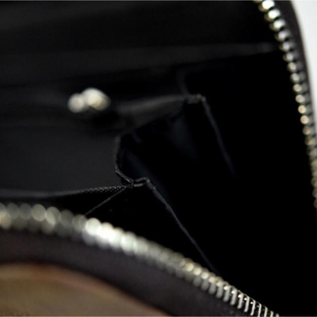 ❁Vintage加工長財布❁ 財布 PU レザー ラウンドジップ ブラウン メンズのファッション小物(長財布)の商品写真