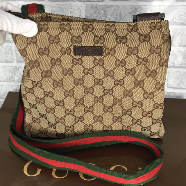 Gucci - 可愛い❤️GUCCI キャンバス ミニ ショルダーバッグ シェリーラインの通販 by ☆りんごぱい☆'s shop