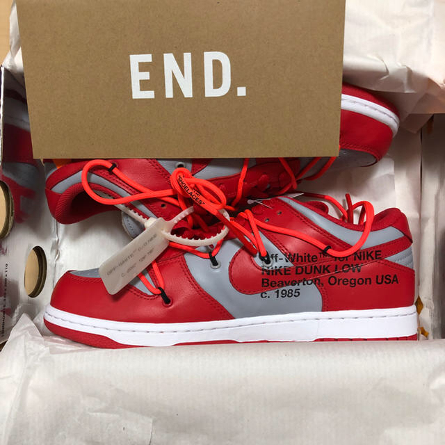 OFF-WHITE × NIKE DUNK LOW UNIVERSITY RED
