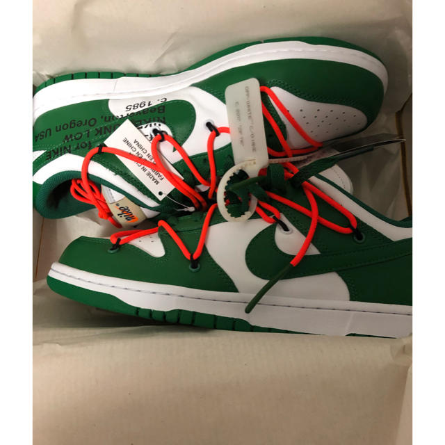 snkrs購入 NIKE off white dunk low 緑 27.5cm