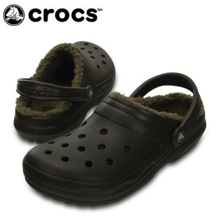 クロックス(crocs)の冬用 クロックス 26cm ブラウン ウィンター クロッグ ボア付き サンダル(サンダル)