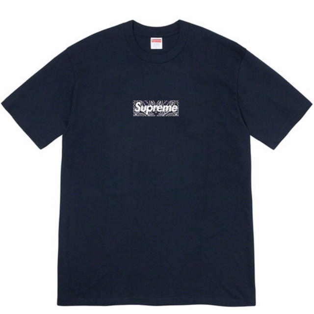 Supreme ☆ Bandana Box Logo Tee NavyTシャツ/カットソー(半袖/袖なし)