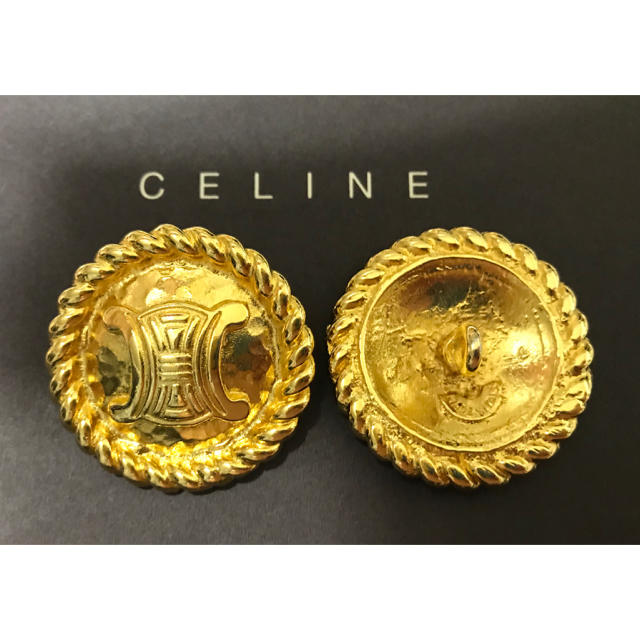 celine(セリーヌ)のセリーヌ★マカダム 金ボタン35mm マカダム柄　1個 ハンドメイドの素材/材料(各種パーツ)の商品写真