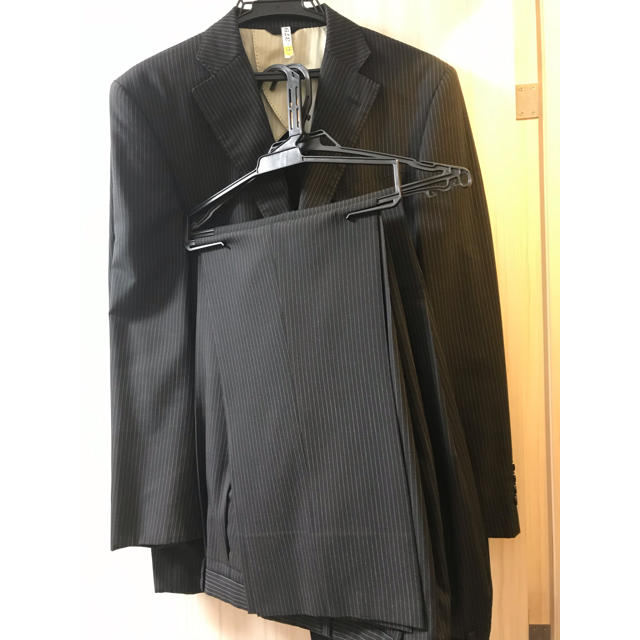 THE SUIT COMPANY(スーツカンパニー)のSUIT SELECT スーツ ブラック ストライプ ツーパンツ メンズのスーツ(セットアップ)の商品写真