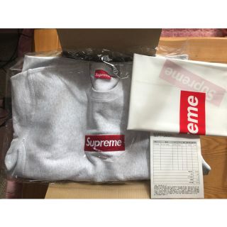 シュプリーム(Supreme)の2018 BOX LOGO crew neck ash grey(トレーナー/スウェット)