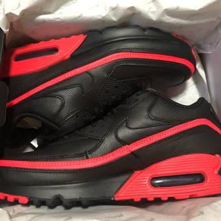 ナイキ(NIKE)のnike airmax 90 undefeated black red 27.5(スニーカー)