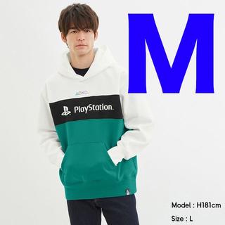 ジーユー(GU)の【M】(白) GU ビッグスウェットプルパーカー PlayStation(パーカー)