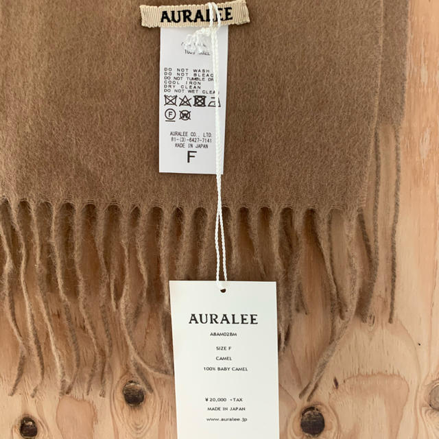 AURALEE BABY CAMELHAIR NARROW STOLE