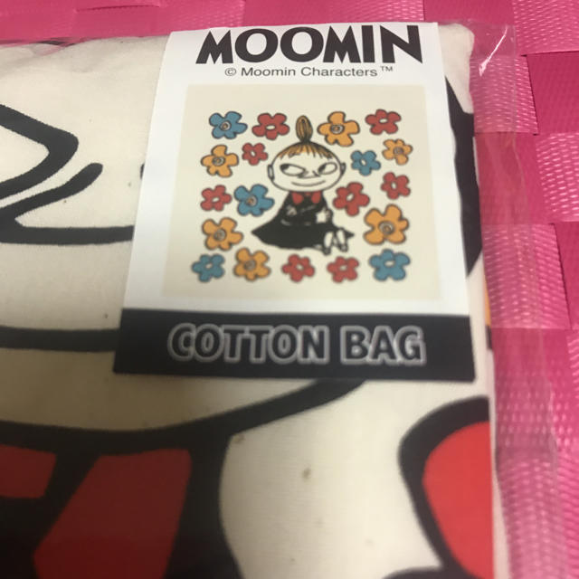 SM2(サマンサモスモス)のムーミン リトルミィエコマーク付きコットンバッグ  お花畑 レディースのバッグ(エコバッグ)の商品写真