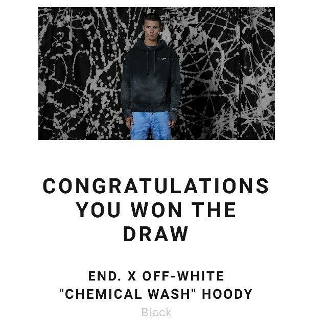 専用  END×off-white chemical wash hoody