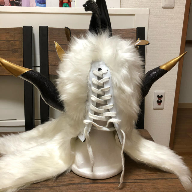 獣神サンダーライガー黒金/ 白ボア ハンドメイド regenerbio.com.br