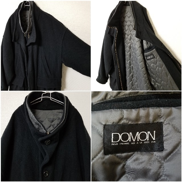 COMME des GARCONS(コムデギャルソン)の28.ウール ハーフコート 黒 DOMON メンズのジャケット/アウター(ブルゾン)の商品写真