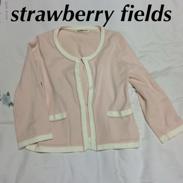 STRAWBERRY-FIELDS(ストロベリーフィールズ)のストロベリーフィールズ♡パールカーデ レディースのトップス(カーディガン)の商品写真