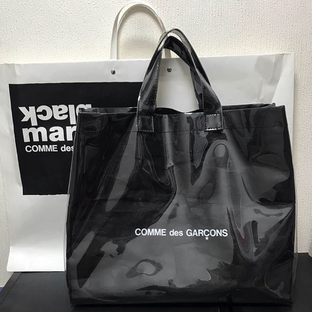 COMME des GARCONS コムデギャルソン pvcトートバッグ 黒 お手軽価格で