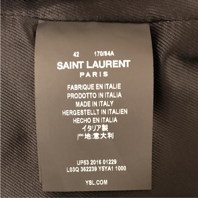 Saint Laurent(サンローラン)のサンローラン パリ  ライダース ジャケット メンズのジャケット/アウター(ライダースジャケット)の商品写真