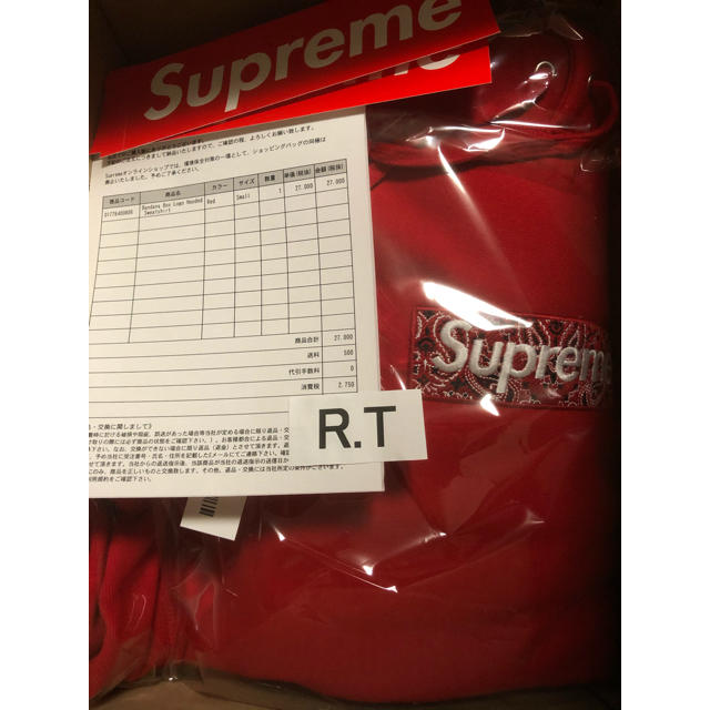 パーカー Supreme - S Bandana Box Logo Hooded Sweatshirt Redの通販 by R.T's