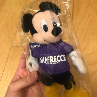 ディズニー(Disney)のサンフレッチェ　ミッキー　ぬいぐるみキーホルダー(応援グッズ)