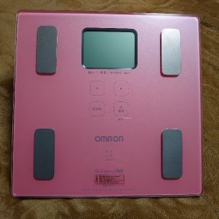 オムロン(OMRON)のオムロン 体重体組成計 HBF-215F カラダスキャン ピンク(体重計/体脂肪計)