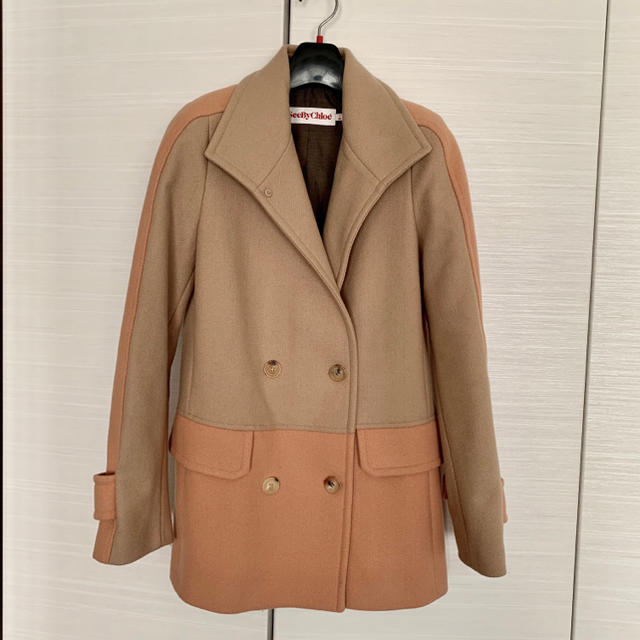 シーバイクロエ☆美品☆上質バイカラーコート 全品限定セール www