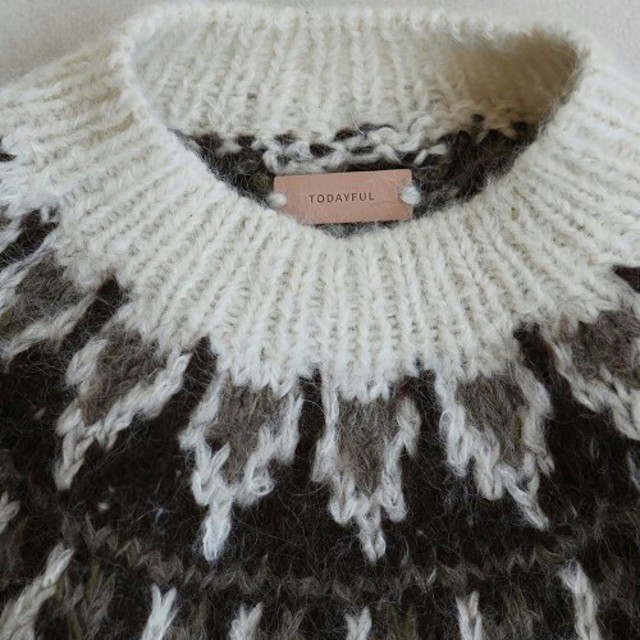 【未使用】 TODAYFUL ノルディックハンドニット