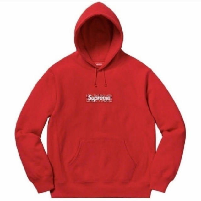 bandana box logo hoodie レッド　M