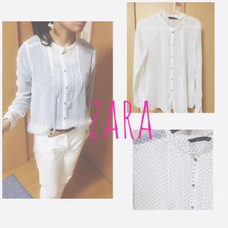 ザラ(ZARA)の水玉♡襟元可愛い⁉︎(シャツ/ブラウス(長袖/七分))