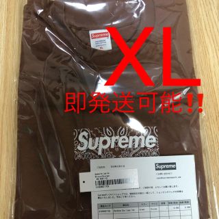 シュプリーム(Supreme)の【XL】Supreme Bandana Box logo Tee Brown 茶(Tシャツ/カットソー(半袖/袖なし))