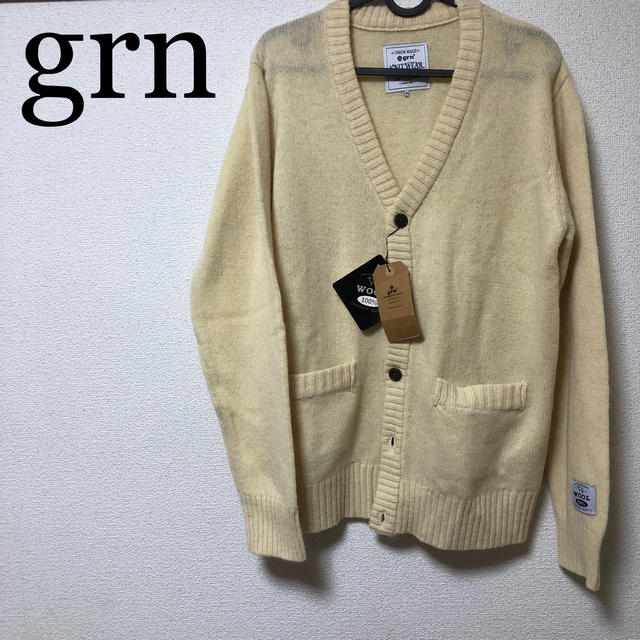 grn(ジーアールエヌ)のgrn 白ニット メンズのトップス(ニット/セーター)の商品写真