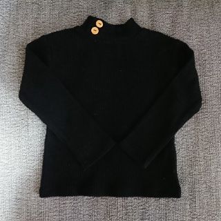 ザラキッズ(ZARA KIDS)の【新品未使用】ZARA リブニットセーター黒 86(ニット/セーター)