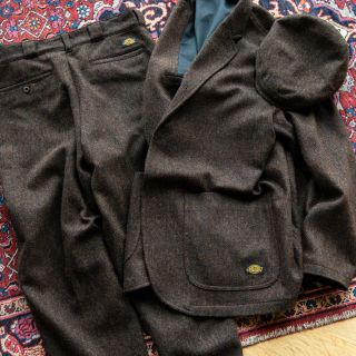 ビームス(BEAMS)のTripster × Dickies × BEAMS ツイードパンツ　brown(セットアップ)