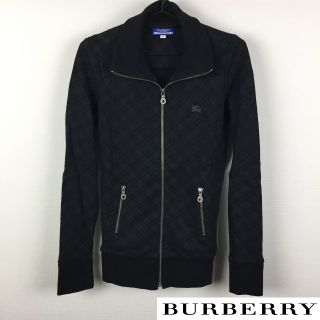 バーバリーブルーレーベル(BURBERRY BLUE LABEL)の美品 BURBERRY BLUE LABEL 長袖スウェット ブラック(トレーナー/スウェット)