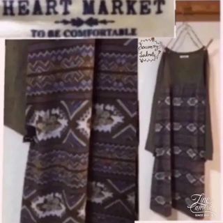 ハートマーケット(Heart Market)のハートマーケット ★②⑨ 切り替え ジャガード柄風 ワンピース sm2メルロー好(ひざ丈ワンピース)