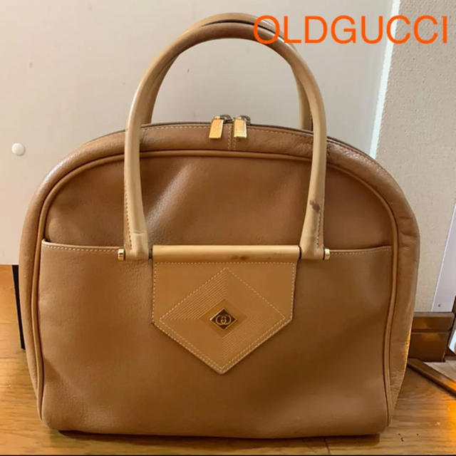 Gucci - OLD GUCCI A4 レザートート　ハンドバッグ　キャメル　レアの通販 by jun's shop