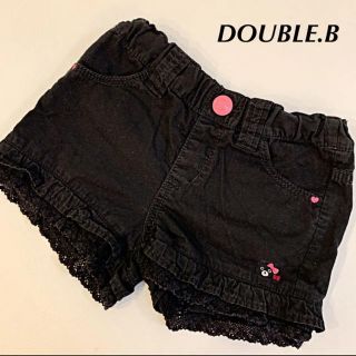 ダブルビー(DOUBLE.B)のDOUBLE.B 黒ショートパンツ 100(パンツ/スパッツ)