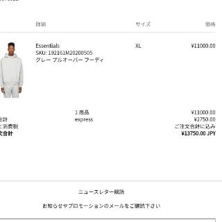 フィアオブゴッド(FEAR OF GOD)のESSENTIALS グレーパーカー(パーカー)