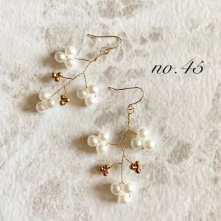 小枝ピアス/イヤリング handmade no.45(ピアス)