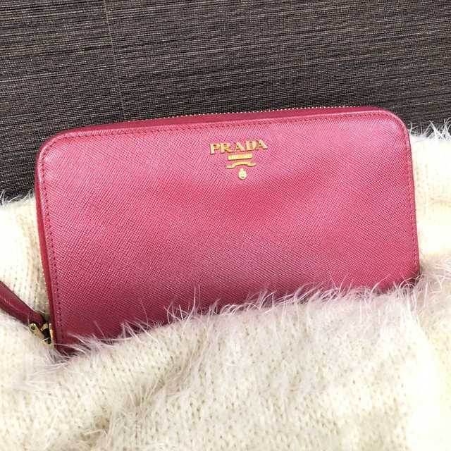 PRADA - プラダ ラウンドファスナー 財布 ピンク レディース PRADAの通販 by DaiFuKu's shop