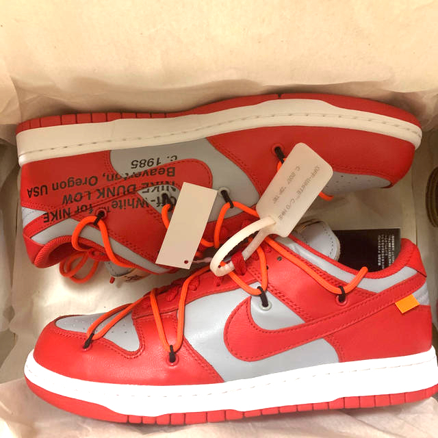 【最安値】OFF-WHITE NIKE DUNK LOW LTHR