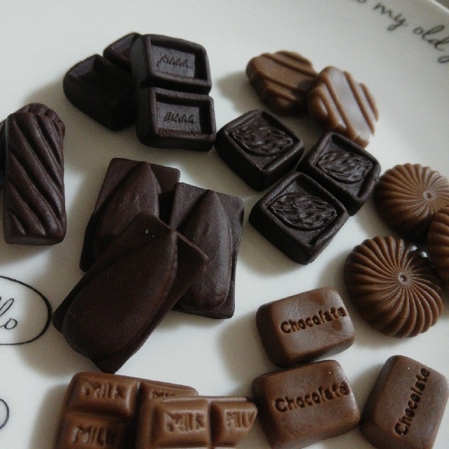 【mimi様専用☆】樹脂粘土チョコレートパーツ2色
