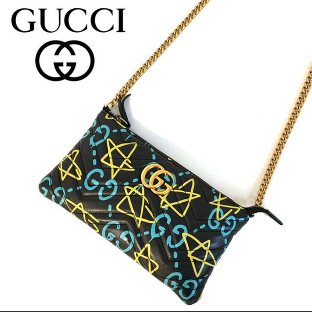 vennette 時計 偽物 amazon - Gucci - GUCCI グッチ ゴースト柄 ghost チェーン ショルダーバッグ レア品の通販 by ayaringo's shop