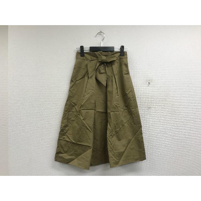 ZARA(ザラ)のザラZARAウエストリボンスカートXSカーキ★A665 レディースのスカート(ひざ丈スカート)の商品写真