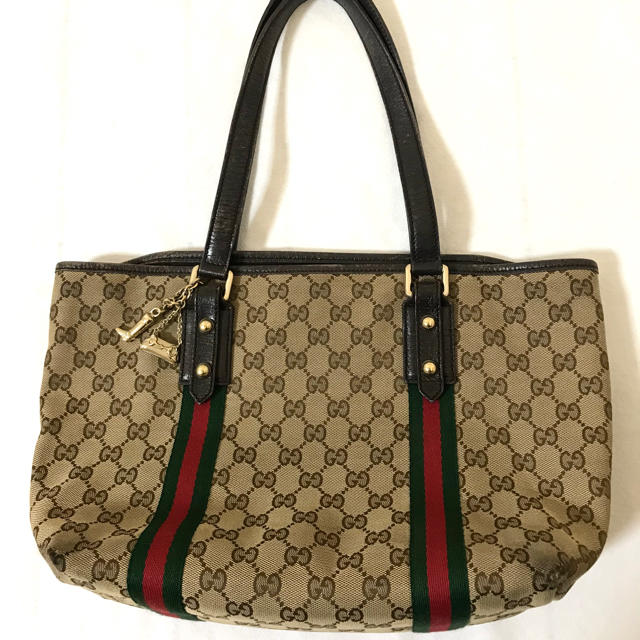 Gucci - GUCCI グッチ シェリーGGトートバッグ　チャーム付の通販 by 早い者勝ち‼︎⭐️shop⭐️