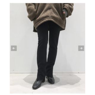 アパルトモンドゥーズィエムクラス(L'Appartement DEUXIEME CLASSE)のL'Appartement Wool Zip Leggings ブラック(レギンス/スパッツ)