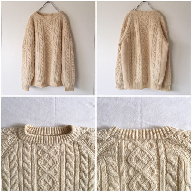 n**様 TANG! アランニット ケーブルニット　エクリュ TANG! アランニット ケーブルニット エクリュ