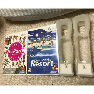 ウィー(Wii)のWiiパーティ＋Wiiスポーツリゾート＋Wiiモーションプラス(家庭用ゲーム機本体)