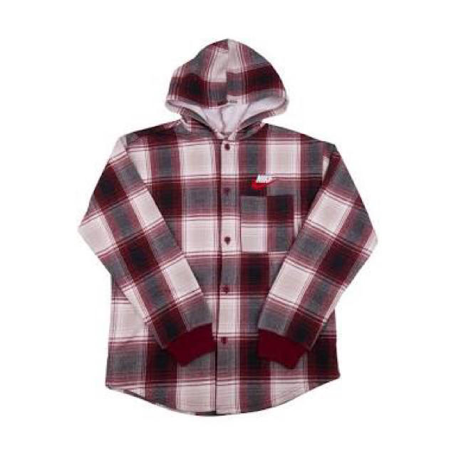 supreme nike plaid hooded sweatshirt