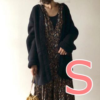 エンジニアードガーメンツ(Engineered Garments)のdhvty様専用　新品未使用　ユニクロ フリースノーカラーコート S ブラック(ノーカラージャケット)