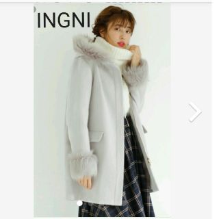 イング(INGNI)の新品、未使用　INGNI  ミディアムコート　M　グレー　(ロングコート)