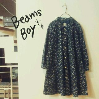 ビームスボーイ(BEAMS BOY)の花柄シャツワンピ(ひざ丈ワンピース)