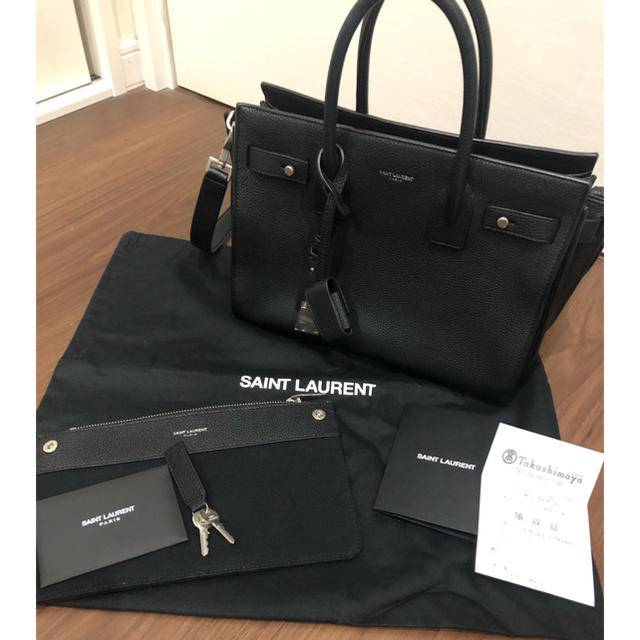 美品Saint Laurent ベイビーダッフルサンローラン黒ブラック